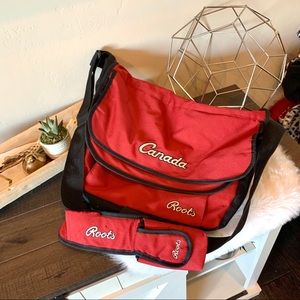 Roots Red and Black Messenger Bag